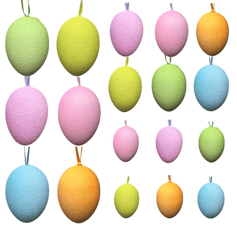 34Pcs Easter Egg Decorations Set, Pastel Colorful...