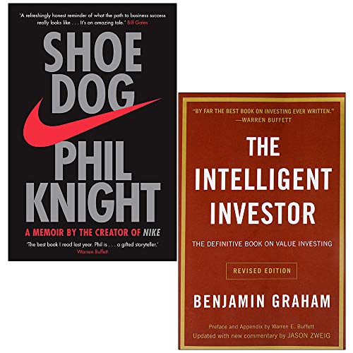 Shoe Dog By Phil Knight & Intelligent Investor By Benjamin Graham 2 Books Collection Set