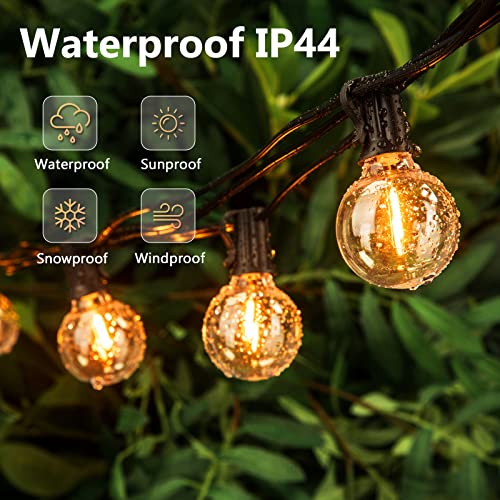 PLGOD 135FT Outdoor Lights Mains Powered, Outside Lights Patio Lights with 65+3 G40 Shatterproof LED Bulbs (3 Spare), Waterproof Hanging String Lights for Indoor Backyard Garden Christmas Party Decor - Image 3