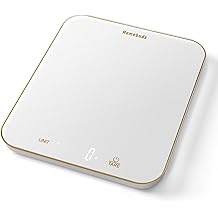 Homebuds 33lb Digital Food Scale Grams and Ounces in 1g, High Precision Assured by Kitchen Scale Professional Factory Since 2001, Gram Scale for Cooking and Baking, LED, 3*AAA, White by Golden Line
