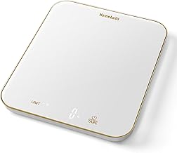 Homebuds 33lb Digital Kitchen Scales in 1g, High Precision Assured by Scales Kitchen Professional Factory SINCE 2001, Food Scales for Cooking and Baking, LED, 3*AAA, White by Golden Line