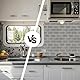 Hode Selbstklebende Fliesen Klebefliesen Küche Bad, Küchenfolie Fliesen Wandfliesen Selbstklebend, Küchenrückwand Fliesenaufkleber 15x30 PVC Grau 24 Stück