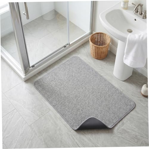Alfombra de baño antideslizante con tecnología de secado rápido gris 4