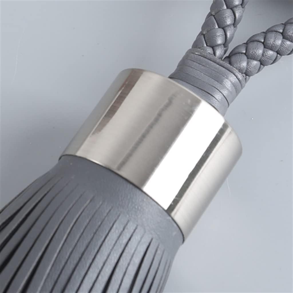 FMURY Curtain Buckle Double-Layer Leather Small Hanging Ball Sling Hand-Woven Tassel Hanging(OneColor)