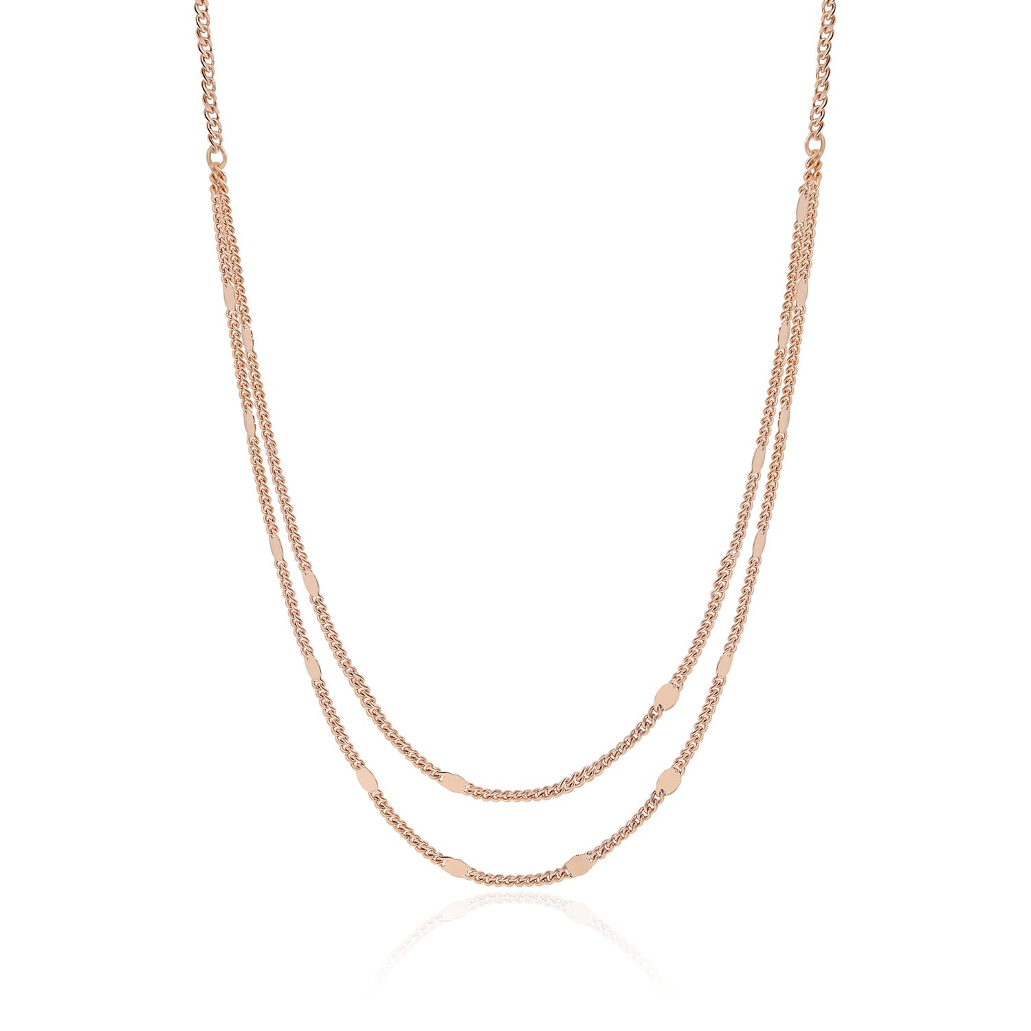 Meissa Collana a catena impilabile in argento sterling per donna Collana a strati dainty Collana girocollo in oro Regalo per la damigella d'onore, Oro rosa