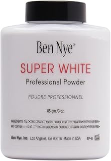 Ben Nye Super White Translucent Face Powder, 3 Oz Shaker Jar