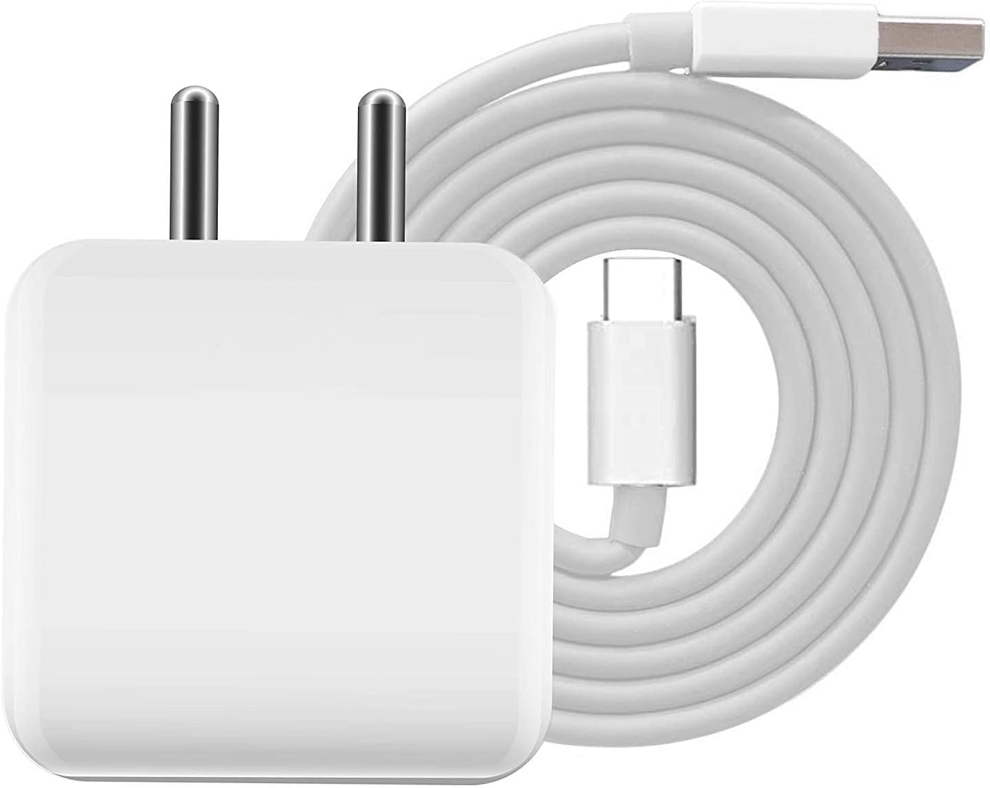 Ultra Fast Type-C Charger For Google Pixel 3a Charger Original Adapter Like Wall Charger | Mobile Charger | Qualcomm QC 3.0 Quick Charge Adaptive Fast Charging, Rapid, Dash, VOOC, AFC Charger With 1m Type C Usb Data Cable (White, 3.0Amp, Dash, ST.N4)