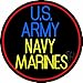 The Sign Store N105-14031 US Army Navy Marines Neon Sign44; 26 x 3 x 26 in.