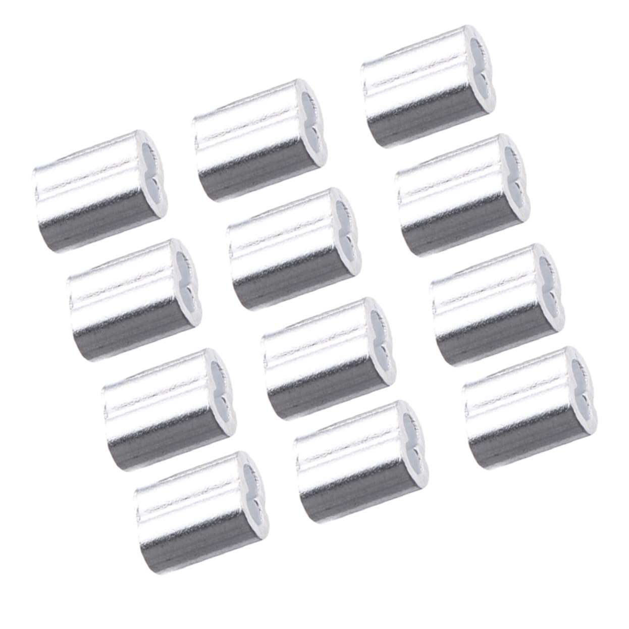 KICHOUSE 200pcs Wire Rope Clamp Clip Steel Rope Steel Wire Rope Sleeve Wire Rope Stop Sleeve Wire Rope Loop Wire Rope Crimping Loop Steel Wire Rope Connector Cable Sleeving Steel Wire Loop