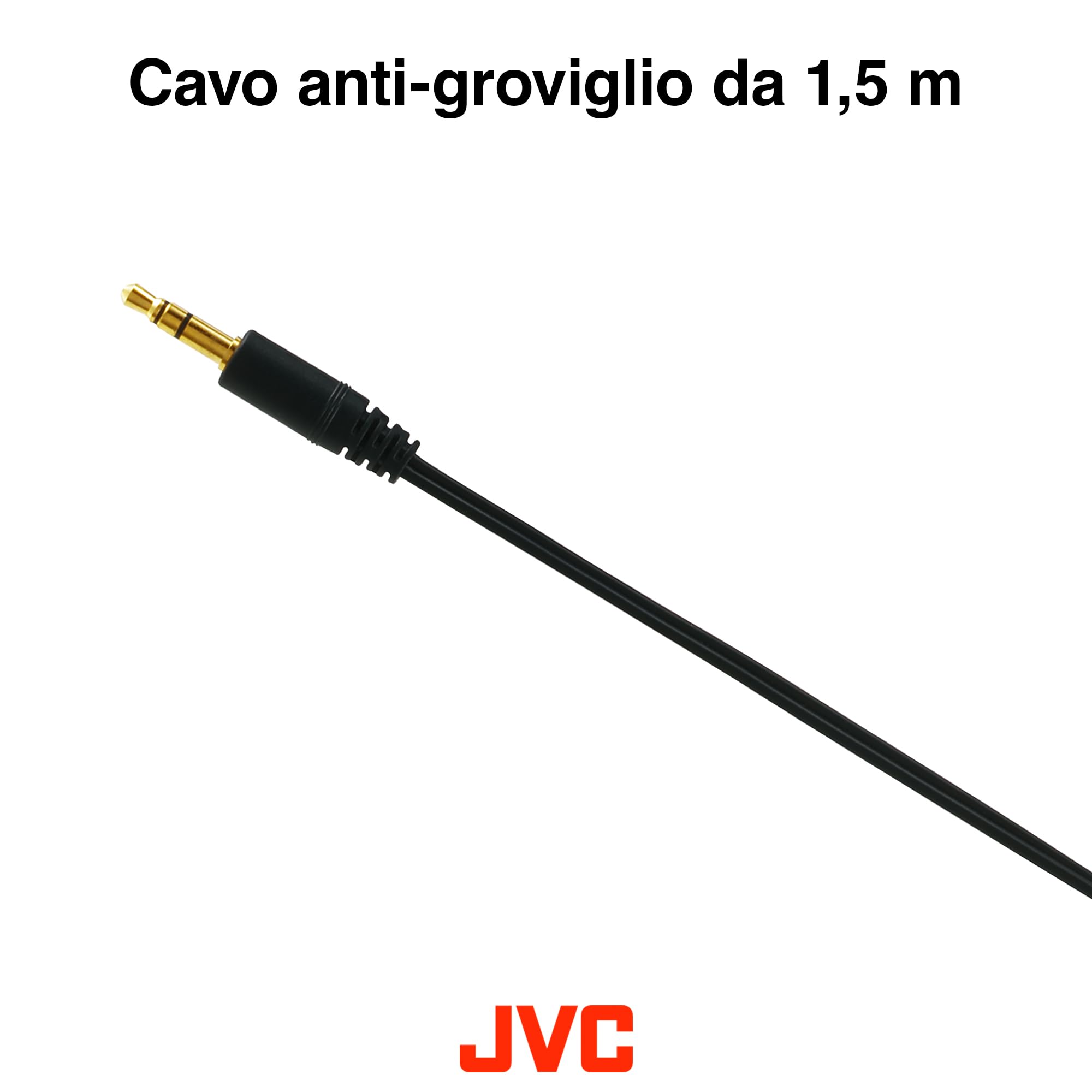 JVC HA-L50 Cuffie On-Ear Leggere e Pieghevoli con Jack 3,5 mm, Bianco