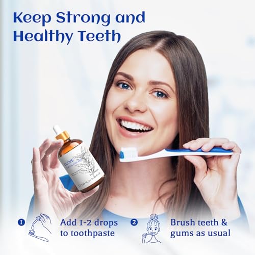 Image of HIQILI 100ML Clove Oil for Teeth and Gums, Tooth Aches, Spray, Aromatherapy, 100% Pure Natural - 3.38 Fl Oz