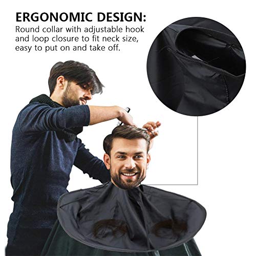 Hair Cutting Cape, Black Barber Haircut Hairdressing Cape - Image 2