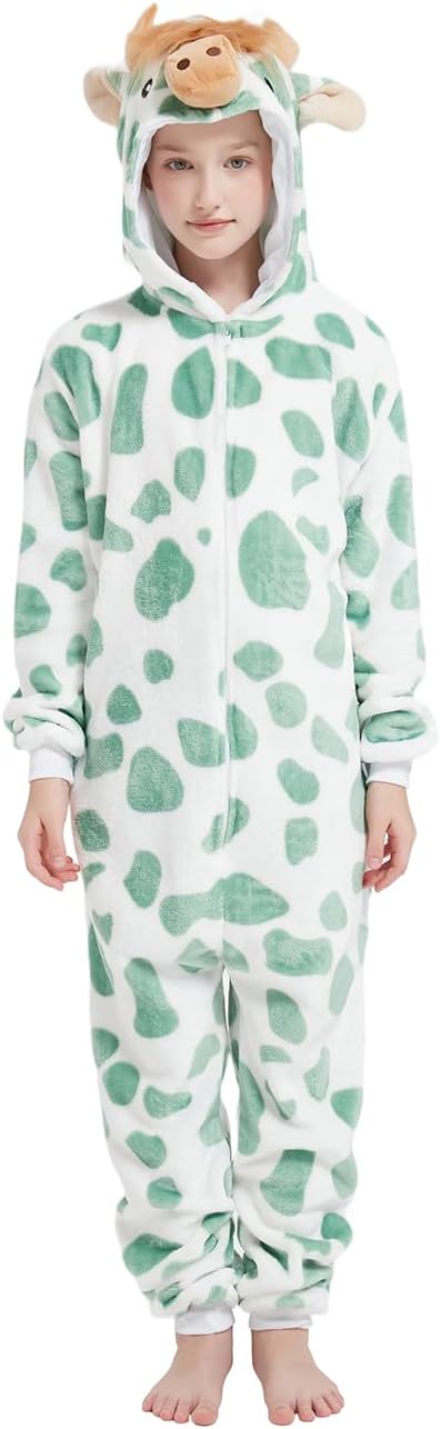 ABENCA Kids Onesie Animal Girls Costume One Piece Pajamas Sleepwear Cosplay Halloween Christmas - Image 6