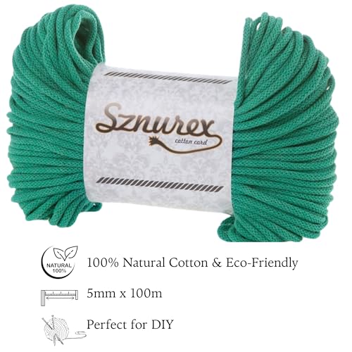 Hilo de macramé de 5 mm certificado Öko-Tex, cordón de algodón suave que no se deforma 3