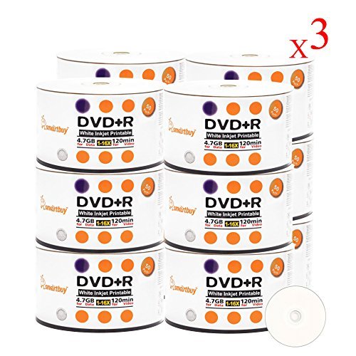 Smartbuy 4.7GB/120min 16x DVD+R White Hub Printable Blank Media