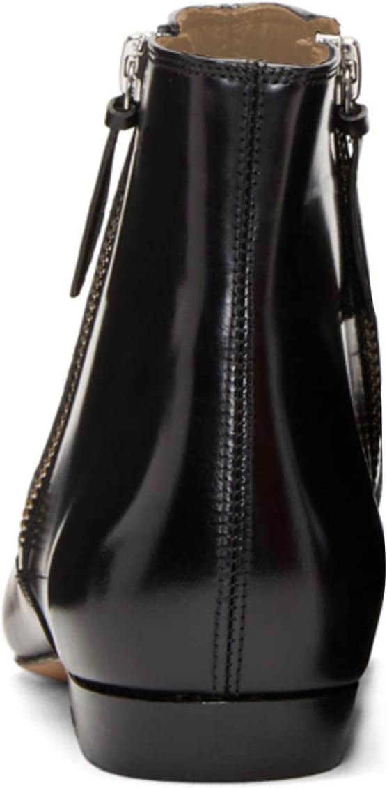 XYD Women's Formal Pointed Closed Toe Flats Ankle Boots Low Heel Booties Office Dress Shoes with Double Side Zippers - Image 6