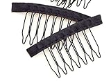 Pancy 32 Pcs Stainless Steel Wig Combs Convenient for Your Wig Caps DIY for Women Beauty (Black)