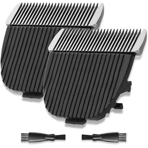wotdmu 2 Pack Pet Grooming Replacement Blades for ONEISALL Dog Grooming Kit, Low Noise Pet Clipper Replacement Blades Compatible with ONEISALL Dog Clippers, Cleaning Brush, Black Cover