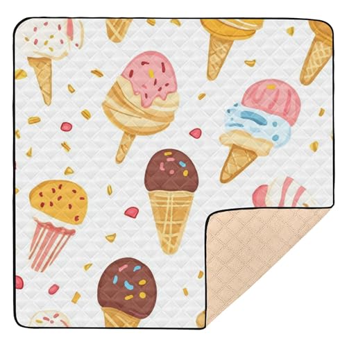 Alfombrilla de juego suave y gruesa para bebé, para piso, cómoda alfombrilla para gatear, para bebés y niños pequeños, 50 x 50 pulgadas