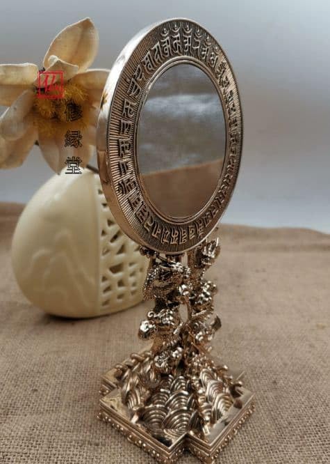 【修縁堂】密教法具古美術品 準提鏡 辟邪 開運 芸品 置物 法器 法具 Amazon.co.jp: 修縁堂密教法具古美術品 準提鏡 辟邪 開運 芸品 置物 法