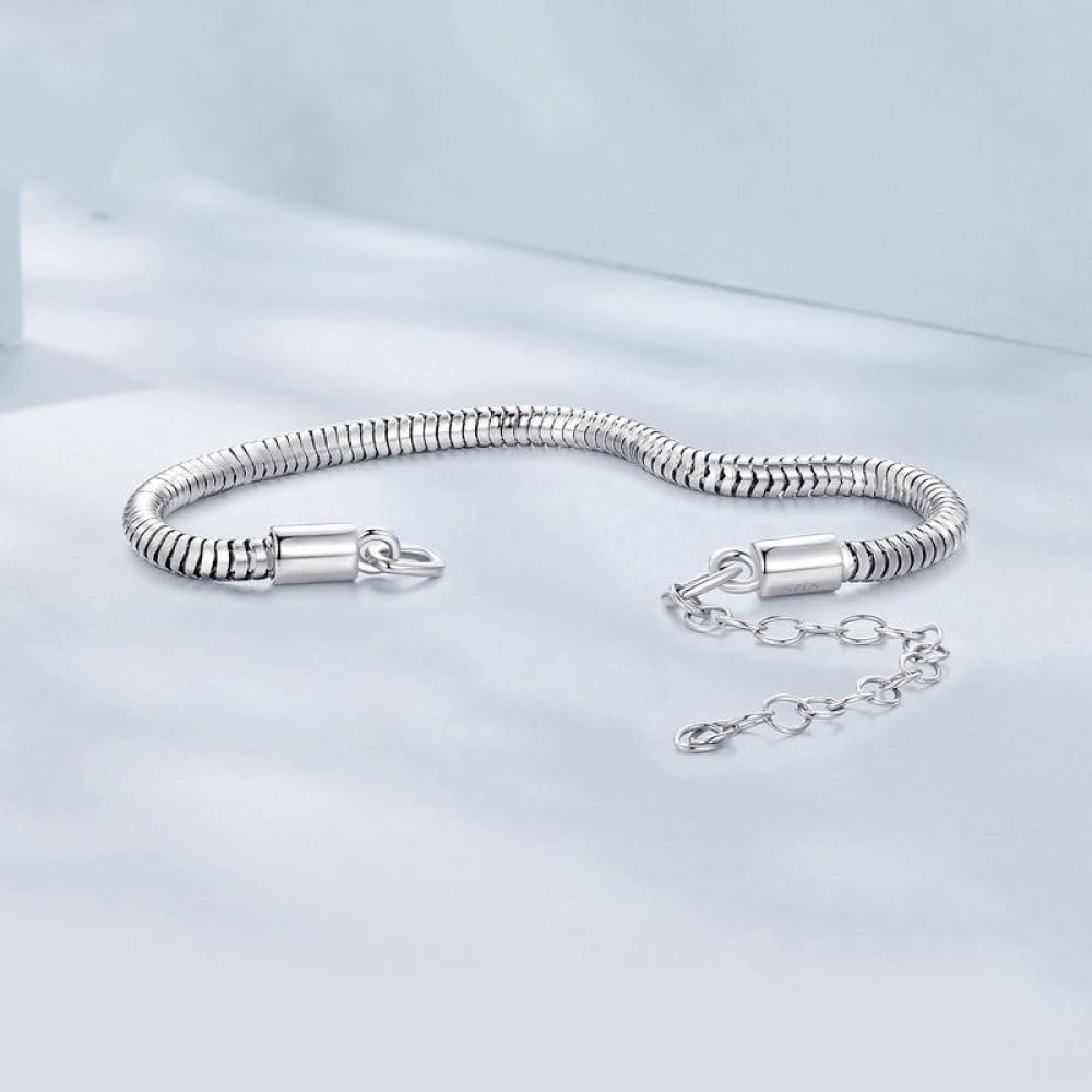 Pulsera Personalizada De Diseño De Cadena De Hueso De Serpiente Simple,Pulsera De Amor Amistad Aniversario Cumpleaños Acción De Gracias Pulseras Mujeres Mamá Su Novia