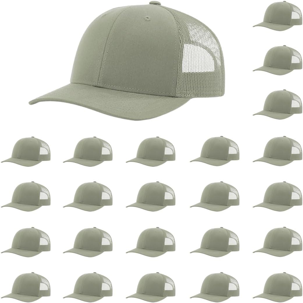 Richardson 112 Classic Six-Panel Adjustable Snapback Trucker Cap | Bulk Packs Available