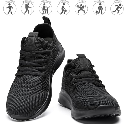 Image of Men's Running Walking Shoes Sneakers Tennis Fitness Athletic Shoes Non Slip On Sports Casual Workout Shoe Lightweight Comfortable Gym Fashion Breathable Mesh Trainer