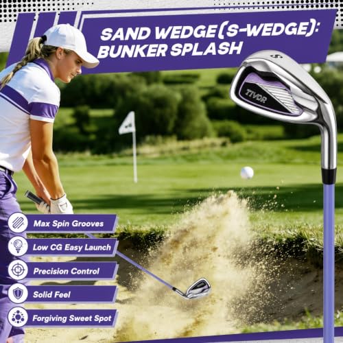 Womens 7-Piece Golf Set Purple