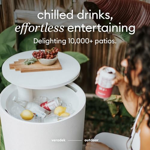 Image of Veradek Kona Cooler Side Table - Outdoor Cooler Table and Ice Chest