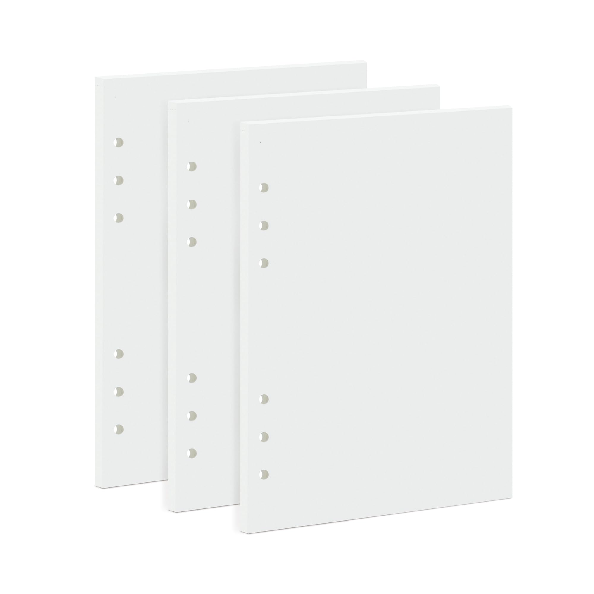 A5 Loose Leaf Refill Paper, 210x142mm, 135 Sheets Plain White Planner Refills, 6-Ring Binder Compatible, 100GSM Insert Papers for Notebooks, School, Office, College Notes, Journaling & Printing