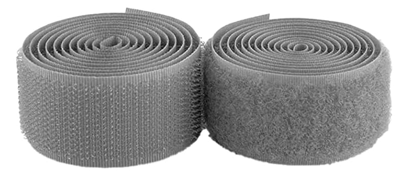 Light Gray Hook and Loop Tape 1 inch Sew On Non-Adhesive Hook and Loop Gray Tape 1 Yard Length Fastener Nylon Fabric Ideal for Military Gear Uniform