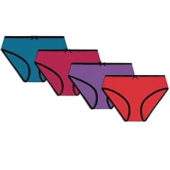 Buyless Fashion Girls Tagless Panties Soft Cotton Briefs Underwear with Colored Trim