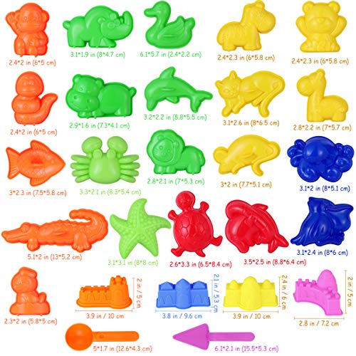 Toyvian 27PCS Verão Conjuntos de Brinquedos de Areia de Praia Brinquedos Modelo Animal Brinquedos da