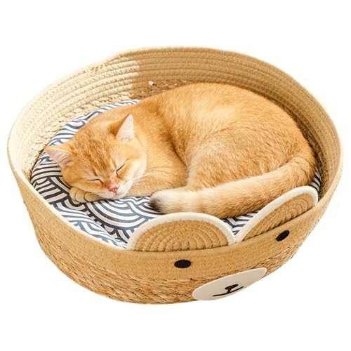 Caseta para gatos | Alfombrilla de descanso para animales domésticos transpirable antiarañazos y lavable, caseta para perros | Para cachorros, gatitos, casa, porche, balcón, jardín, patio, granero