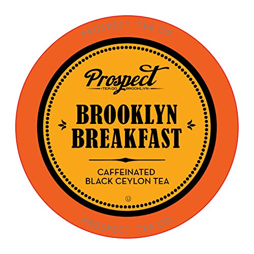 Prospect Tea Co. Black Ceylon Tea Pods Compatible with K Cup Brewers Including 2.0, Brooklyn breakfast, 40 count