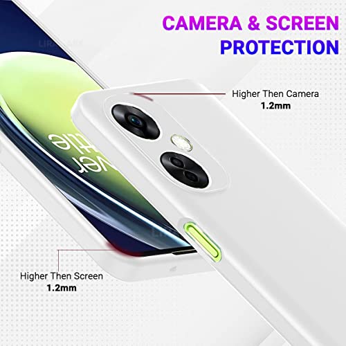 Image of LIRAMARK Liquid Silicone Soft Back Cover Case for OnePlus Nord CE 3 Lite 5G / 1+Nord CE 3 Lite 5G (White)