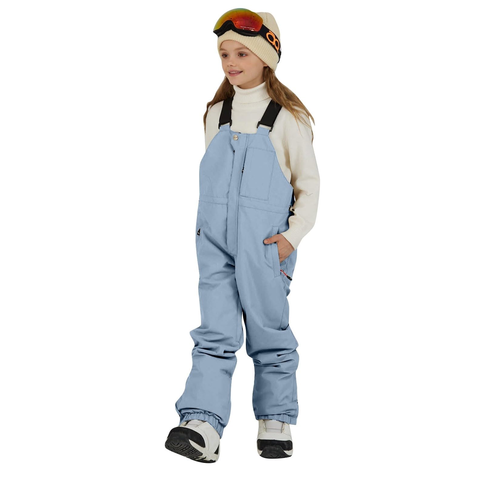 Generisch Pantalon de ski pour enfants : pantalon de neige garçon imperméable combinaison de neige grandes tailles pantalon d'hiver long pantalon de snowboard combinaison de ski thermique combinaison