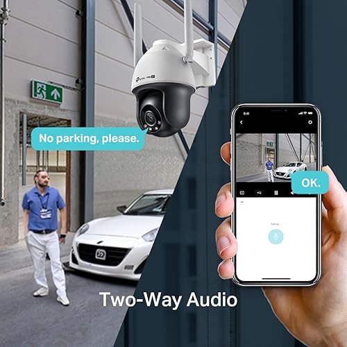 Image of TP-Link VIGI C540-4G 4MP HD Outdoor Full-Color Pan Tilt Network Camera | IP66 Waterproof | 360 Monitoring | Two-Way Audio | H.265+ | 4mm Lens | Remote Management CCTV