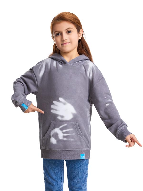 Image of Unisex Children Color Changing Casual Hoodie Heat Reactive Boys and Girls Fashion Sweatshirt