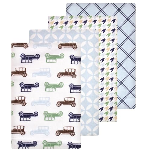 Image of Luvable Friends Little Treasure Flannel Receiving Blankets 4pk