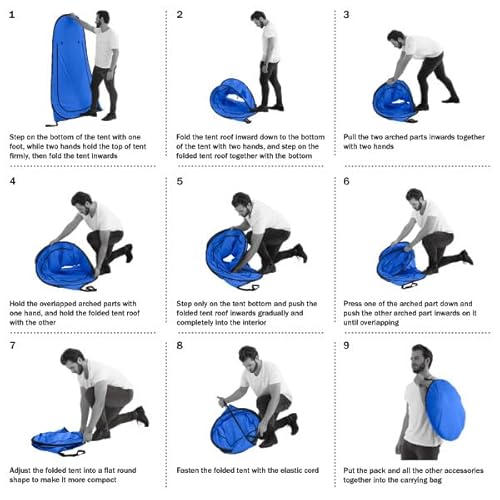 Wakeman 75-CMP1112 Pop Up Pod - Privacy Shower Tent, Dressing Room, Or Portable Toilet Stall With Carry Bag For Camping, Beach, Or Tailgate By Wakeman Outdoors  thumb #4