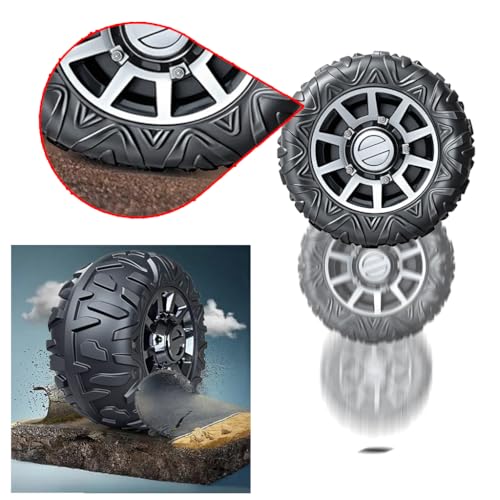 2Pack 33CM/13\'\' EVA Solid Compound Tire for Power Wheels Ride on Car Alligator Tires Wheels Upgrade,1.2CM/0.47in Aperture Front/Rear Wheel for Car/SUV/UTV/ATV/Motorcycle Replacement Parts - Thumbnail 5