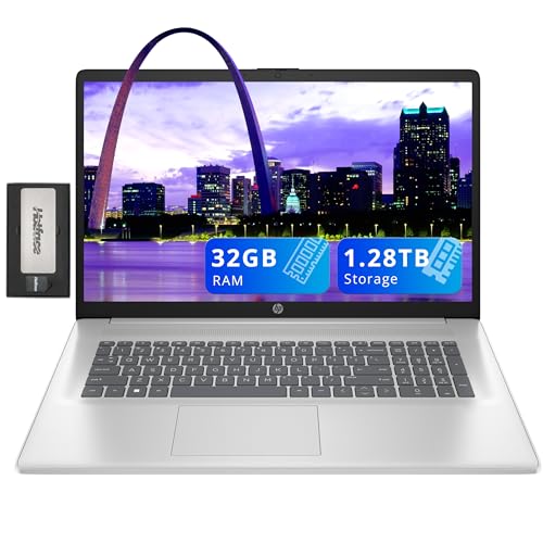HP 17.3�C���` FHD IPS �A���`�O���A�m�[�g�p�\�R�� Intel 7-150U 32GB RAM 1.28TB�X�g���[�W (1TB SSD+288GB�h�b�L���O�X�e�[�V�����Z�b�g)�AIntel Graphics�ANumPad�AWi-Fi 6�A1