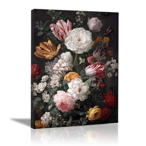 Tableau peinture fleurs multicolore pour la décoration du salon et de la chambre