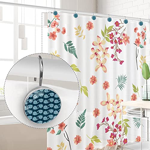 Crochets pour rideau de douche en acier inoxydable durable x12