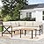MELLCOM 6 Pieces Patio Furniture Sets, L-Shaped Patio Conversation Sets Metal Outdoor Sectional Sofa with Fauxwood Coffee Table & 6.5" Olefin Cushions for Backyard, Garden, Poolside