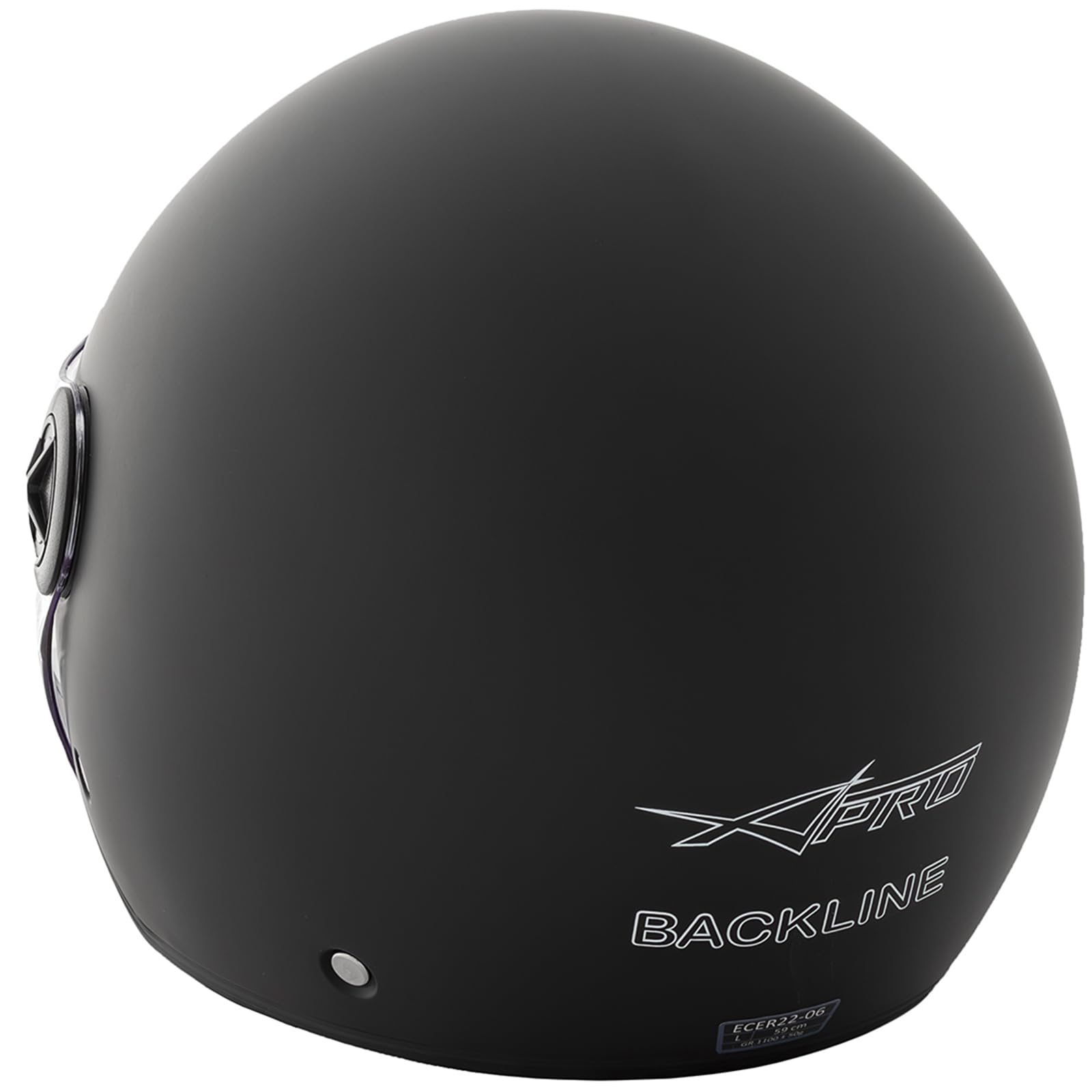 Kask motocyklowy typu jet, na skuter, otwarty kask typu jet, z wizjerem, ECE 22, BACKLINE