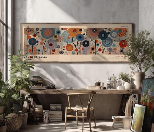 Affiche Yayoi Kusama pour habiller un dessus de lit vide et long - 4