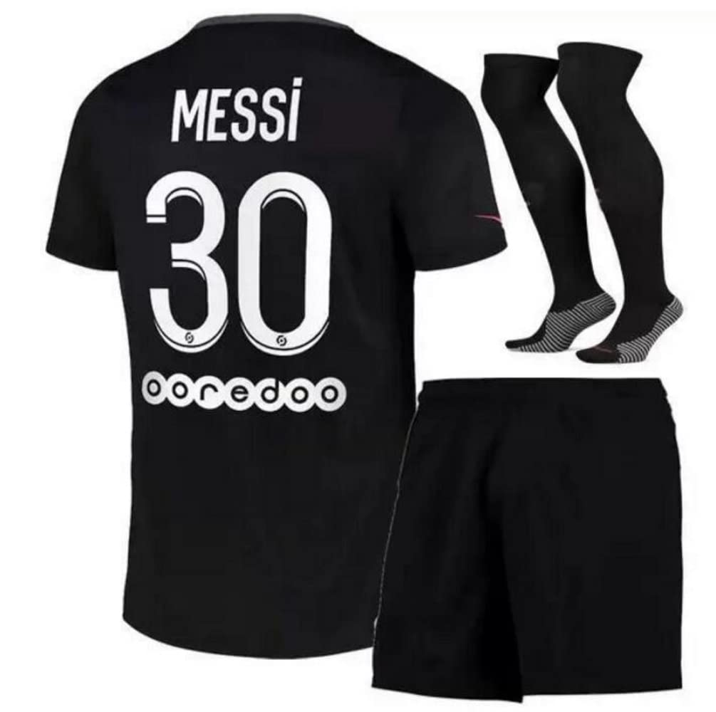 Genu Mexico Lozano Black 2021 Soccer Kids Jersey + Shorts + Socks Set Kit for Youth Size Large (10-1