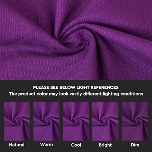 Image of Encasa XO Cotton Throw Pillow Covers Set of 2 I 20x20 in (50x50 cm) - Purple I No Insert I Plain Square Pillowcases I Machine Washable | Indoor Use Only